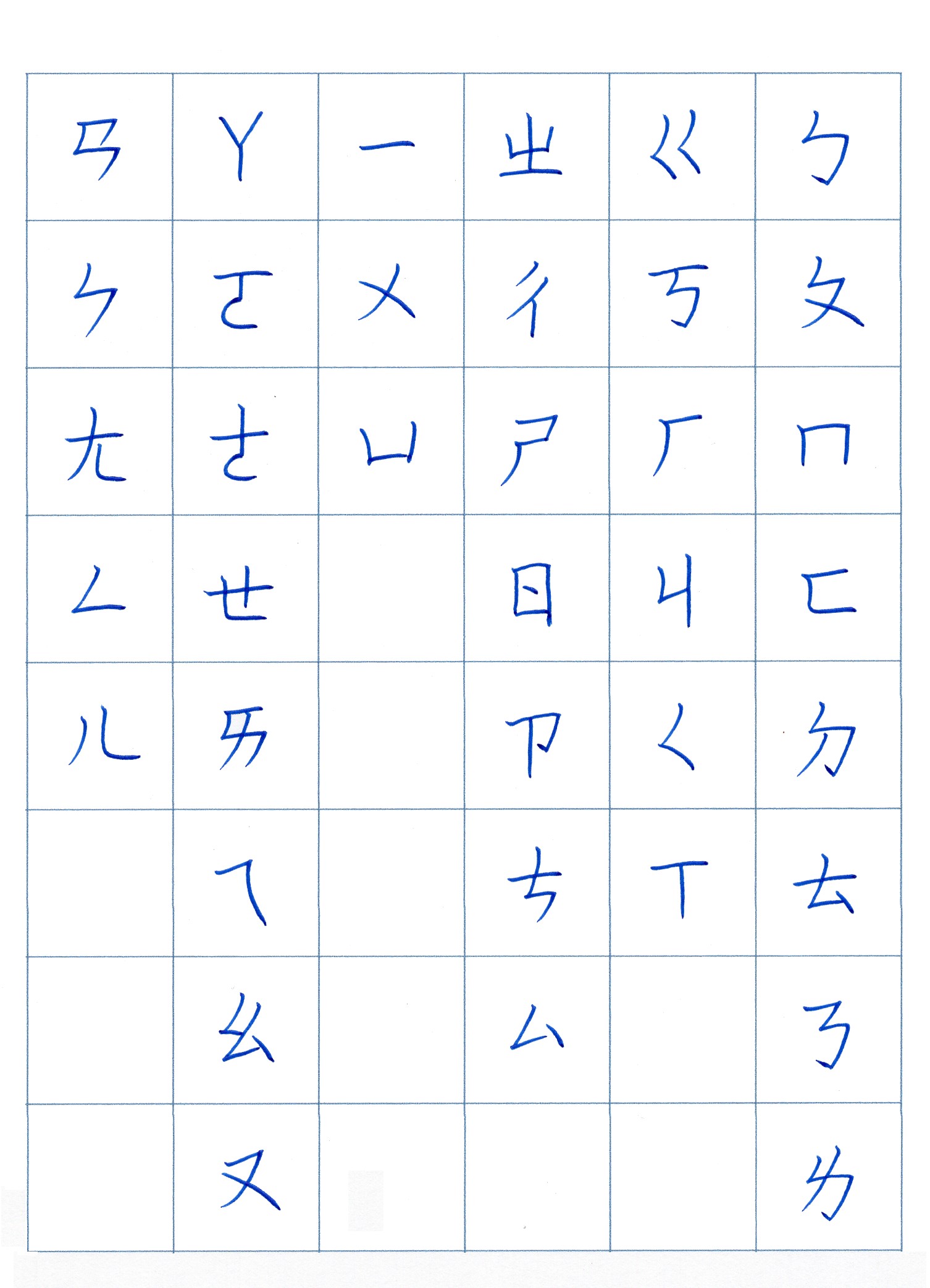 注音符號書寫要領 – 閑雅書法小集